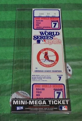 1982 World Series St. Louis Cardinals Mini Mega Ticket MLB Licensed • $21.99