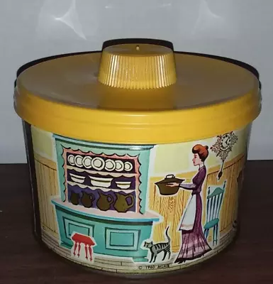 Vintage Golden Butter Bits Tin Mrs Leland's 1958 Container Cookie Home Sweet • $11.95