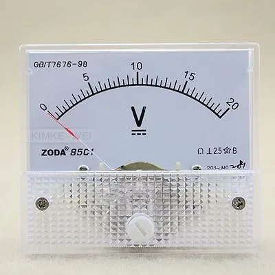 DC 0-20V Analog Volt Voltage Panel Meter Voltmeter Gauge • $4.29
