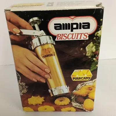 Vintage Marcato Ampia Cookie Press Biscuit Maker Metal Made In Italy. Complete! • $29.95