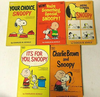 Lot Of 5 Vintage Snoopy Paperbacks Charles M Schulz Peanuts Charlie Brown (#2) • $19.20