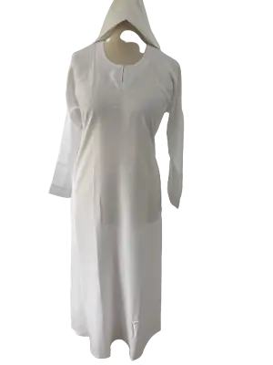 £16.99 • Buy Ladies A-Line Regular Plain Pocket Nida Abaya/Jilbab/Maxi In White Sizes  52-60