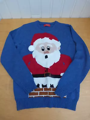 Primark Menswear Festive Christmas Jumper Size Small Long Sleeve Acrylic Poly • £9.99
