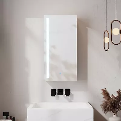 Small LED Bathroom Mirror Cabinet Wall Medicine Cabinet Touch Switch W/ Shelves • $69.99