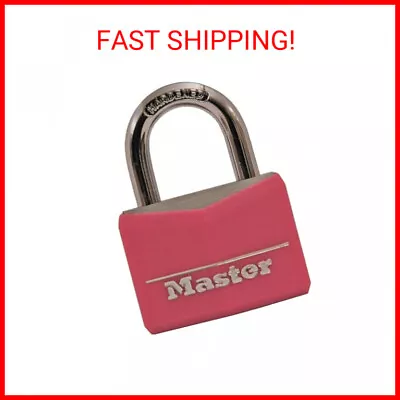 Master Lock 146D Covered Aluminum Keyed Padlock 1-9/16 Inches Pink • $12.50