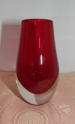£18.95 • Buy Whitefriars Red Glass Vase  Geoffrey Baxter 9497