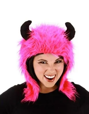 Magenta MINOTAUR Pink Costume Bull Hoodie Hat W/ Horns Greek Legend      • $8.75