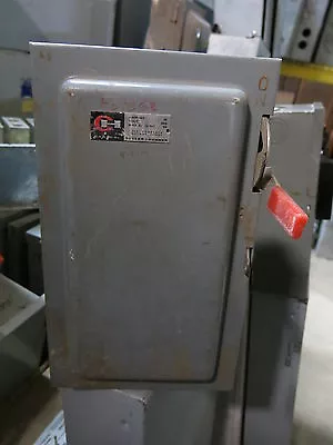 Cutler Hammer 4105H311H 30 Amp 600 Volt 3P3W Fusible Vintage Disconnect - OS • $65