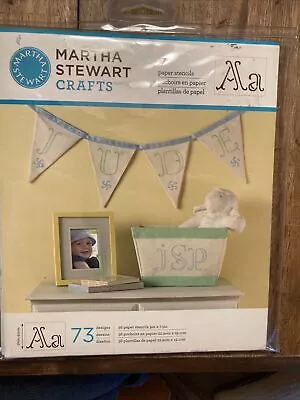 Martha Stewart Crafts Paper Stencils Ornate Alphabet 3 3/4  Letters 73 Designs • $7.95