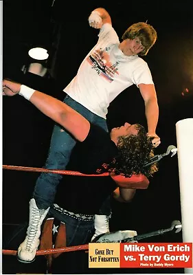 Wccw World Class Championship Wrestling Pinup 1984 Mike Von Erich Vs Terry Gordy • $6.29
