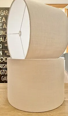 Made To Order Lampshade Harp Us Washer Fitting Finial John Lewis Linen Look • £29