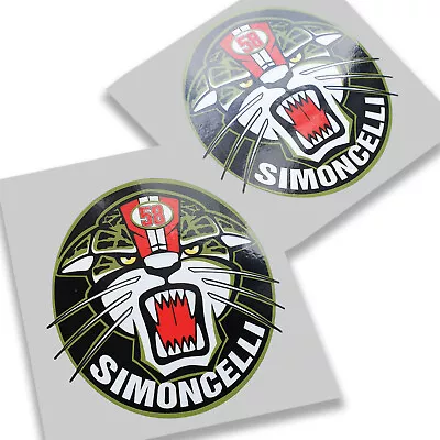 MARCO SIMONCELLI 58  MOTO GP `TIGER HEAD` Sticker Motorcycle Decals Graphics X 2 • $8.44