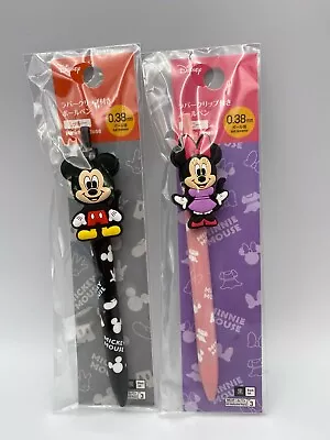 *New* Disney Daiso Set Of 2 Mickey & Minnie Mouse Black Ink Pens • $9.99