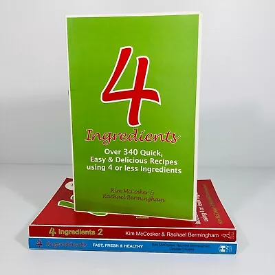 3 X 4 Ingredients Paperback Cookbooks By Kim McCosker Easy Meals Cooking Healthy • $21.21