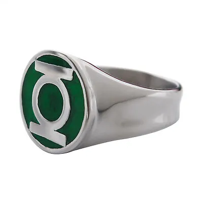 Green Lantern Symbol Stainless Steel Ring Green • $36.98