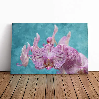 Lilac & Pink Orchids Canvas Wall Art Print Framed Picture Home Decor Living Room • £24.95