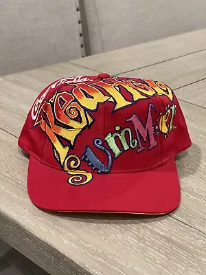 Vintage 90's Coca Cola Red Hot Summer Snapback Hat The Game Big Logo Coke Rare • $95