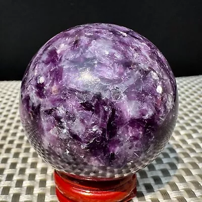 190G RARE ! Marvelous Lepidolite Purple Mica Globe Reiki Crystal Sphere Ball • $0.64