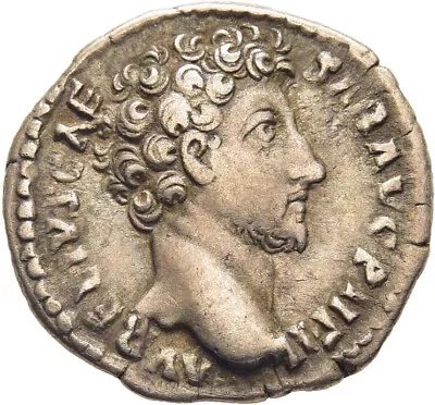 FITZ ROM SILVER DENAR Marcus Aurelius Caesar Genius Exercitus Altar @HAP2228 • £39.28
