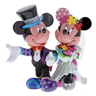 £105.44 • Buy Disney Britto Mickey & Minnie Wedding New / Orig. Packaging Wedding Gift 4058179
