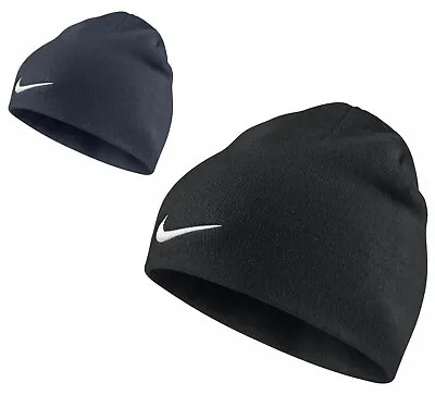 Nike Beanie Hat Sports Winter Outdoors Gym Fitness - Black & Navy • $17.99