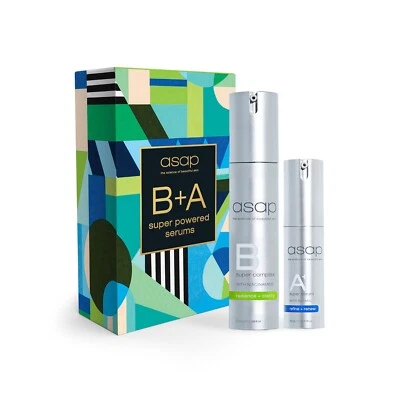ASAP B+A SUPER POWERED SERUMS Pack Larger Super B Complex 50ml & A Serum Retinol • $129