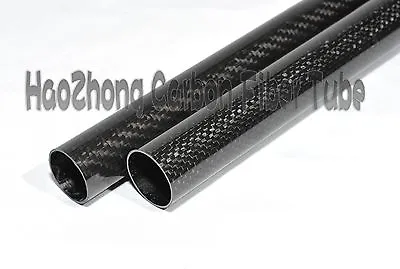 3k Carbon Fiber Tube Long 1m OD 16mm 18mm 20mm 22mm 24 25mm 26mm 27 28mm 30mm UK • £22.66