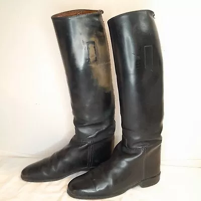 VTG Deluxe Saddlery CO Riding Boots Size 7.5 C Leather English Equestrian USA • $49.99