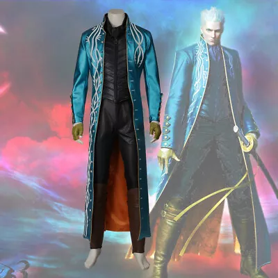 Vergil Costume Devil May Cry 3: Dante's Awakening Cosplay Suit Handcrafted • $219.89