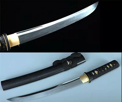 Japanese Sword Wakizashi Samurai Katana Very Sharp Clay Tempered T10 Steel Blade • $120