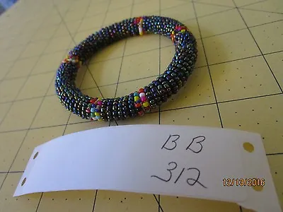 Maasai Bead Bangle Bracelet Kenya African Jewelry Africa Seed Masi Art Bb 312 • $6.29