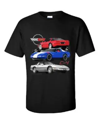 C4 Corvettes Mens BlackT Shirt Licensed • $23.95