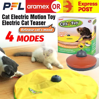 Electronic Kitten Cat Meow Toy  Mouse Chase Interactive Rotating • $21.59