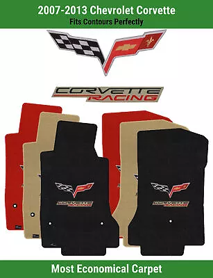 Lloyd Velourtex Front Mats For '07-13 Corvette W/Corvette Racing W/C6 On Beige • $160.99