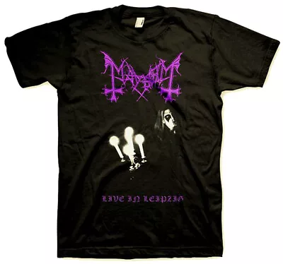 New Mayhem Leipzig Album Purple & Black Metal Band Shirt (SML-3XL) Badhabitmerch • $24.89