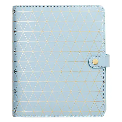 Kikki.K Wellness Blue Gold Planner Large Leather A5 Binder Organizer 6-hole  • $85.75