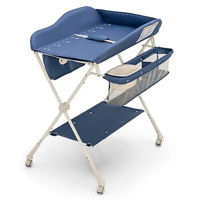 Foldable Baby Changing Table Portable Diaper Changing Station Newborn Nursery • £62.95