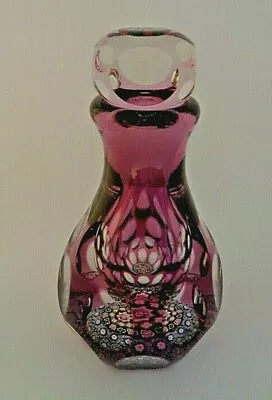 1971 Perthshire Amethyst Overlay Millefiori Faceted PERFUME BOTTLE Paperweight  • $337.50