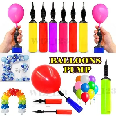 £5.29 • Buy 5pc BALLOON PUMP SET WITH TIE TOOL HAND HELD PORTABLE AIR INFLATOR PARTY TOOL UK