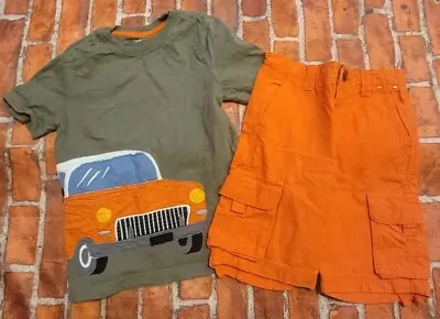 Gymboree Boys Car Set Outfit Sz 4t 4 • $14.99