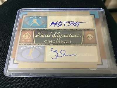 MAT LATOS YORMAN RODRIGUEZ 2012 SP Signature Edition DUAL AUTO #CIN10 Autograph • $4.95