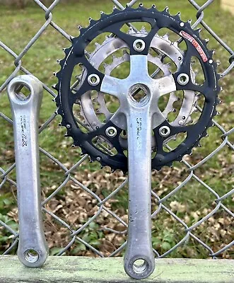 Vintage Shimano Deore LX FC-M563 Crankset Triple 22 32 42 MTB Touring 175 Cranks • $49