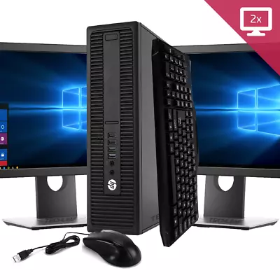 HP Desktop Computer PC I5 Up To 16GB RAM 4TB SSD 24  LCDs Windows 10 WiFi • $99