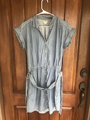 J Crew Chambray Button With Belted Tie Dress - Womens Size XS • $19.99
