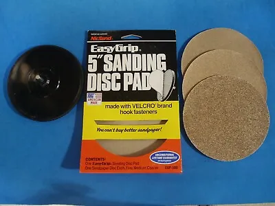 5  Sanding Disc Pad Easy Grip Genuine Velcro Hook & Loop With 3 Sanding Discs • $10.49