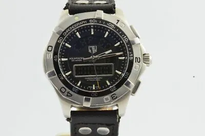 $1526.38 • Buy TAG Heuer Aquaracer CAF1010 Men's Watch Quartz 1 21/32in Steel Digital Analog