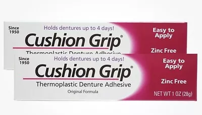 Cushion Grip Thermoplastic Denture Adhesive - 1 Oz Pack Of 2 • $21.99