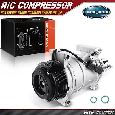 AC Compressor W/ Clutch For Chrysler Town & Country Dodge Grand Caravan 08-10 VW • $134.99
