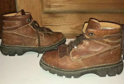 $17.99 • Buy Double H HH 7.5M Leather Boots Paddock Non Slip Soles Kiltie, Brown