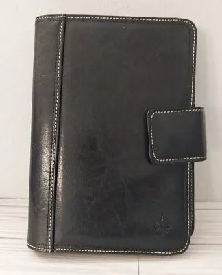 Black Leather Franklin Covey Classic 7 Ring Binder Organizer Planner 9.5  X 7   • $28